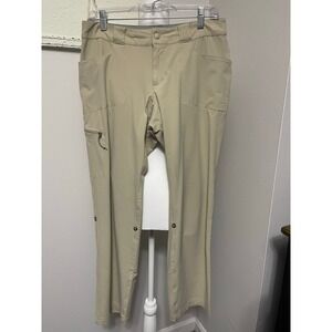 Eastern Mountain Sports Womens 6-S Tan Roll Up Convertible Hiking Cargo Pants